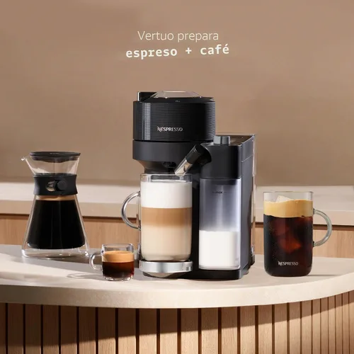 Miniatura 3 de Nespresso Vertuo Lattissima - Cafetera para café y espresso de De'Longhi, color negro mate y brillante
