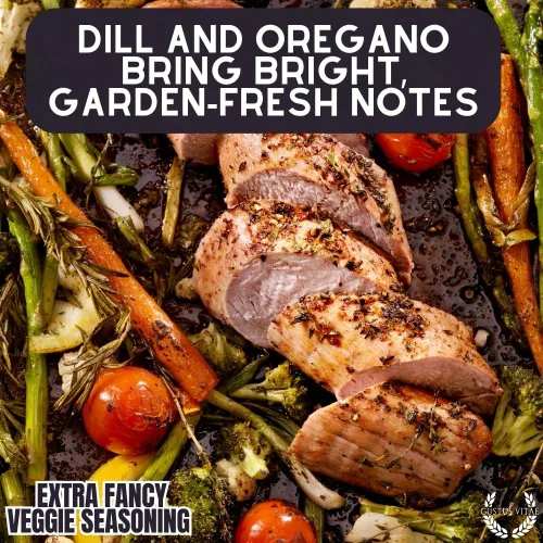 Miniatura 3 de Extra Fancy - Condimento vegetariano auténtico, mezcla de especias gourmet artesanales, sin OMG, 2.2 onzas, lote pequeño, lata magnética. Gustus