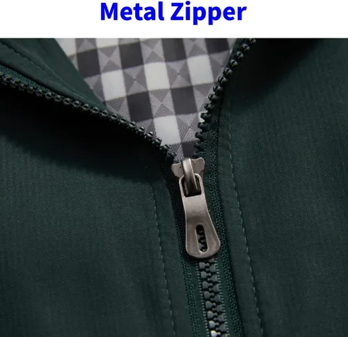 Miniatura 3 de TLZC Chaqueta casual para hombre, rompevientos para exteriores, ligera, softshell