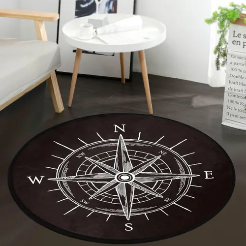 Miniatura 11 de keepcute Alfombra Redonda de Registro de Música Negra para Dormitorio, Sala de Estar, Estudio, Alfombra Antideslizante para Jugar, Alfombra