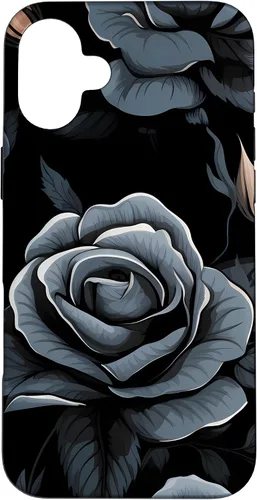 Miniatura 23 de Black Rose Floral Flower Case for iPhone 16