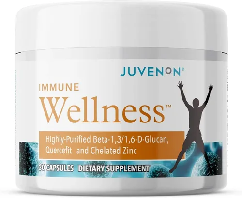 Juvenon Suplemento de defensa del bienestar inmunológico con vitamina C, cinc quelado, refuerzo inmunológico, beneficios antioxidantes para adultos,