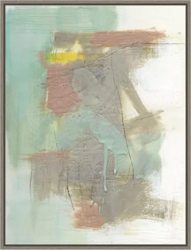 Amanti Art Framed Canvas Wall Art 24x18 Retro Splash IV by Jennifer Goldberger, Framed Wall Art Canvas, Abstract Artwork, Country Rustic Decor,
