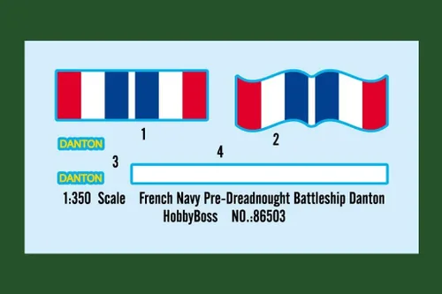 Miniatura 7 de Hobby Boss Kit modelo Danton de acorazado previo a la armada francesa (escala 1/350)