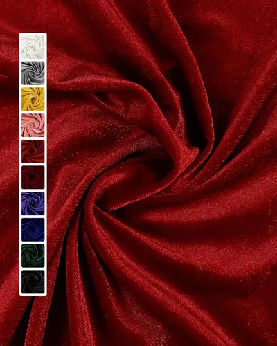 Miniatura 10 de HOTGODEN Tela de terciopelo elástico por The Yard: Negro 63" Ancho 1 yarda 95% poliéster 5% Spandex Tela de terciopelo para costura de bricolaje