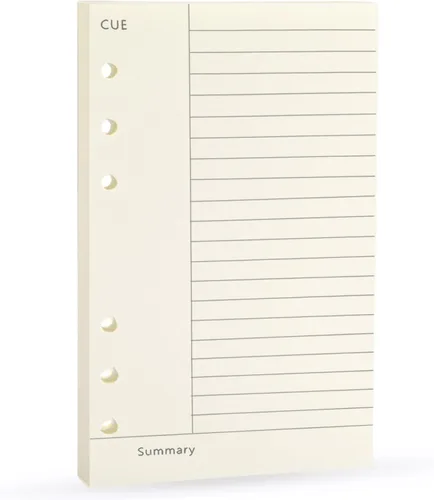 Miniatura 16 de Insertos de planificador A5, recargables para repuestos Filofax, arphia, 6 anillas, puntos, líneas, cuadrículas, lisos, 80 hojas/160 páginas para un