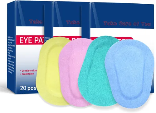 60 parches adhesivos para los ojos para adultos, parche transpirable colorido para niños, niñas con ojo perezoso