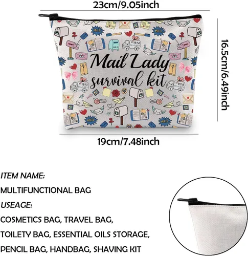 Miniatura 2 de WCGXKO Mail Lady Regalo de agradecimiento Regalo de Mailwoman Regalo It's Me Hi I'm The Mail Lady Bolsa de maquillaje Bolsa de maquillaje, CORREO