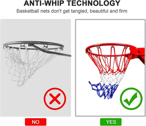 Miniatura 6 de NEIJIANG Red de baloncesto de repuesto, actualización 2025, redes de baloncesto profesionales gruesas resistentes para exteriores, resistente a
