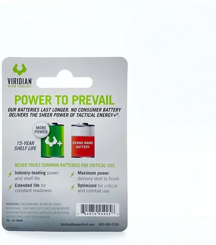 Miniatura 2 de Batería de Litio Viridian CR1 / 3N 3V (paquete de 4).