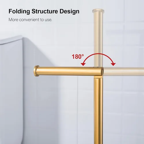 Miniatura 6 de BAGNOLUX Soporte de papel higiénico de baño con reserva, pedestal resistente de acero inoxidable SUS304 para rollo de papel higiénico a prueba