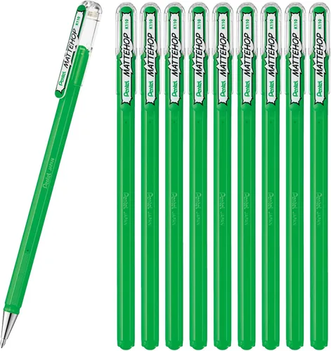 Miniatura 32 de Pentel Mattehop - Cartera con rodillo de gel de 0.039 in, 7 piezas, colores originales Surtido