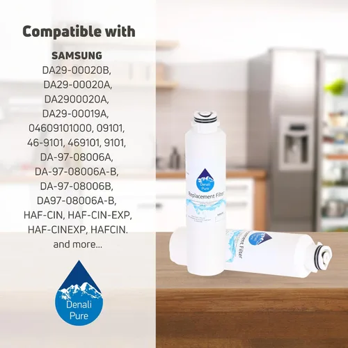 Miniatura 8 de Paquete de 5 filtros de agua de repuesto para refrigerador Samsung RF25HMEDBSR - Compatible con Samsung DA29-00020B, DA29-00020A, cartucho de filtro