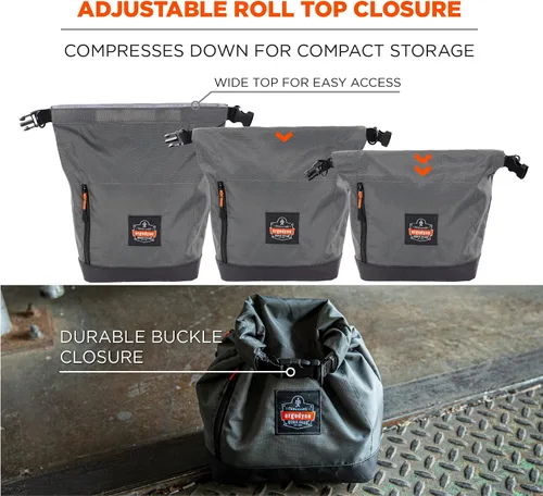 Miniatura 4 de Ergodyne Arsenal 5186 - Bolsa de almacenamiento para máscara respiradora, se adapta a respiradores de media cara y completa, cierre superior