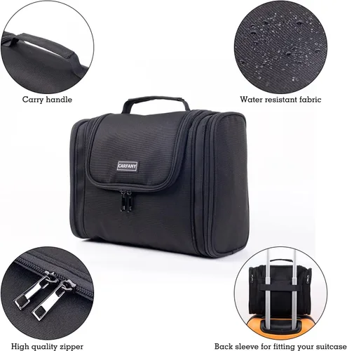 Miniatura 4 de Neceser colgante para mujeres y hombres, bolsa de maquillaje cosmética de viaje grande, organizador de bolsas de ducha resistente al agua