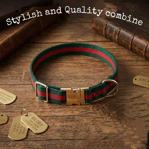 Miniatura 6 de Collar de perro de alta calidad, lindos collares de lujo para perros, collares duraderos para mascotas con hebilla de metal de seguridad para perros