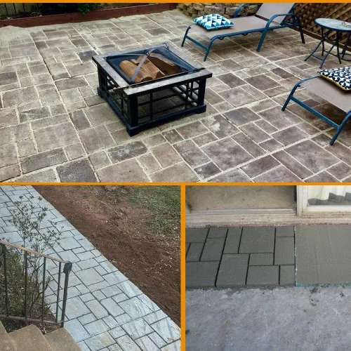 Miniatura 5 de Avalution Talla Grande 20"x20"x1.8" Creador de Caminos Molde de Piedra de Concreto Pathmate Reutilizable Adoquín de Piedra para Césped Patio Jardín