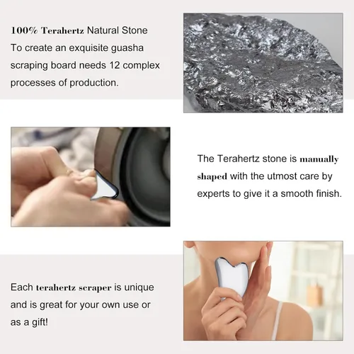 Miniatura 4 de Terahertz Stone Gua sha Herramienta Facial,Terahercios Natural Gua sha Board