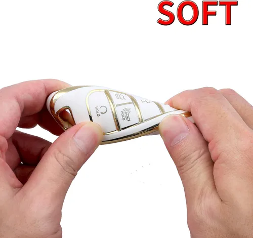 Miniatura 5 de Funda para llavero Hyundai, compatible con Hyundai Santa Fe Palisade Kona Elantra GT Veloster 2019, 2020, 2021, 2022, Hyundai Santa Fe, Palisade