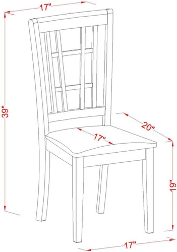 Miniatura 6 de East West Furniture DLNI3-BCH-LC - Juego de comedor de 3 piezas que contiene una mesa de comedor redonda con gotas y 2 sillas tapizadas de piel
