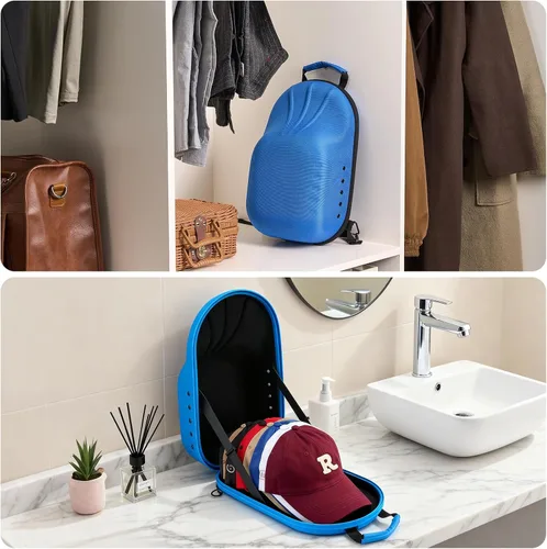 Miniatura 4 de ProCase Estuche rígido de viaje para sombreros, bolsa de transporte y almacenamiento para 7-8 gorras de béisbol, organizador de sombreros soporte