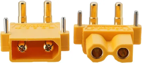 Miniatura 5 de ELFCULB 10 pares de conectores Amass XT30PW, XT30 macho hembra bala para mini-UAV robot Lipo batería (amarillo)
