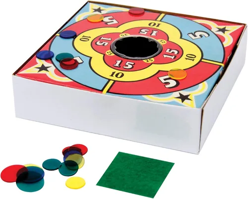 Miniatura 4 de Schylling Tiddledy Winks - Juego clásico para toda la familia - Incluye tablero de juego, taza y guiños - A partir de 3 años