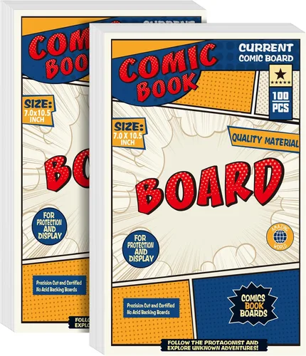 Miniatura 10 de 100 bolsas de cómics de tamaño actual, bolsas de cómics de 7.2 x 10.5 pulgadas, transparentes, sin ácidos y reutilizables, para cómics regulares