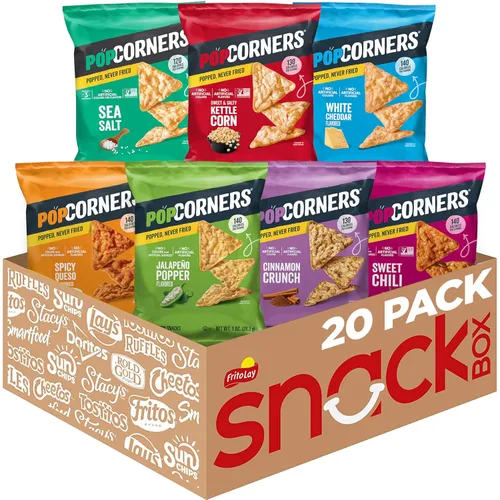 Miniatura 12 de PopCorners Snacks sin gluten, paquete variado de 3 sabores, bolsas de 1 onza (paquete de 20)