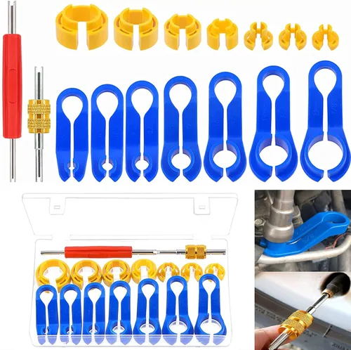 Miniatura 7 de CXGS Herramienta de desconexión de línea de combustible de CA, 7 piezas, línea de combustible universal de desconexión rápida, kit de manguera