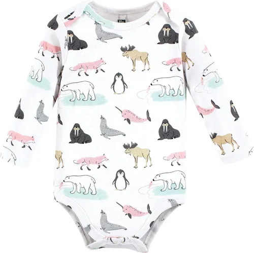 Miniatura 4 de Hudson Baby baby-girls Cotton Long-sleeve Bodysuits 5-pack