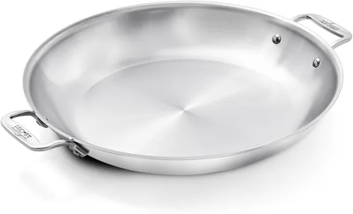 Miniatura 12 de All-Clad D3 - Juego de sartenes de acero inoxidable de 3 capas, 10,12 pulgadas, seguro para inducción, horno y asador hasta 600°F, sartenes