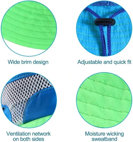 Miniatura 4 de Gcepls Sombrero plegable transpirable con protección solar para niños y niñas gorra de verano para la playa al aire libre