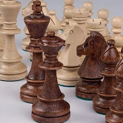 Miniatura 3 de Caja de madera con 6 piezas de ajedrez de torneo por Wegiel