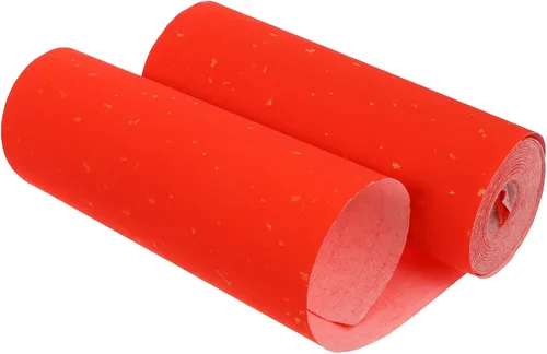 Rollo de papel rojo de Xuan Papel de arroz rojo Festival de primavera chino Pergaminos cortados