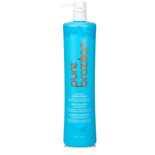 Pure Brazilian Acondicionador diario antiencrespamiento con queratina y acai, suaviza y fortalece para un cabello más brillante y sin
