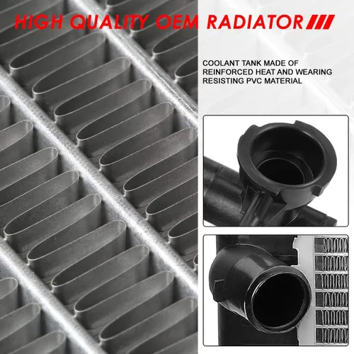 Miniatura 5 de Radiador Auto Dynasty compatible con Mazda MX6 626 2.0L 2.2L AT MT de 1992-1997, estilo de fábrica de 1 hilera, DPI 1323, núcleo de aluminio 92-97