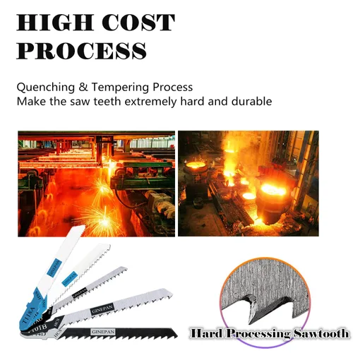 Miniatura 5 de 20 piezas de hojas de sierra de calar T Shank para madera, plástico y metal, compatibles con el 90% de las sierras de calar eléctricas, como Bosch