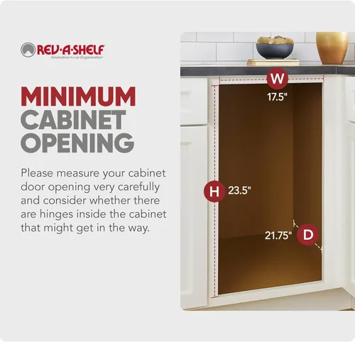 Miniatura 4 de Rev-A-Shelf Botes de basura dobles extraíbles de 50 cuartos de galón para debajo del gabinete con sistema de deslizamiento suave de apertura