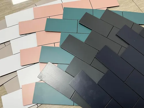 Miniatura 5 de XUANINY Azulejos de aluminio compuesto de metro de 20 hojas, calcomanías de suelo con textura 3D, paneles de pared autoadhesivos para salpicaduras