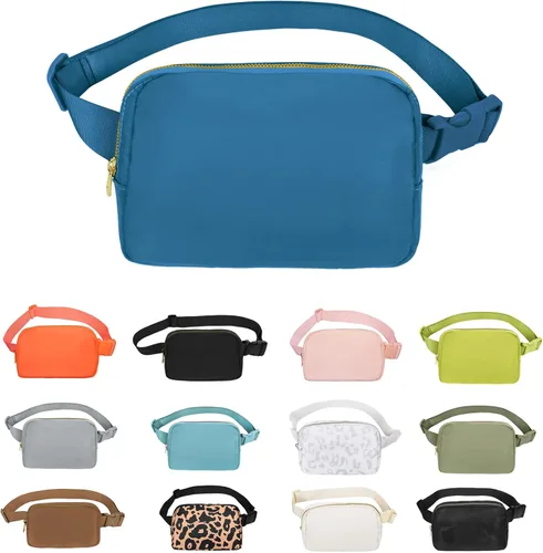 Miniatura 2 de VOROLO Riñonera para mujeres y hombres, bolsa cruzada, bolsa de cinturón con correa ajustable, Rosa, 5,6 pulg.