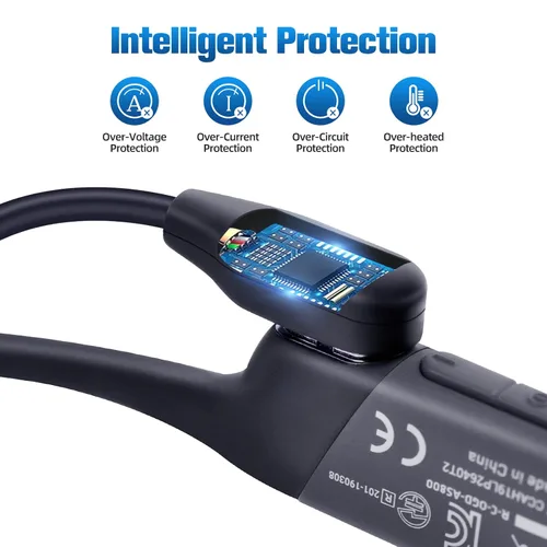 Miniatura 3 de Paquete de 2 cables de carga para Shokz Aeropex/OpenRun, OpenRun Pro, OpenRun Mini y OpenComm 2/UC, para cable de carga Aftershokz, cable USB