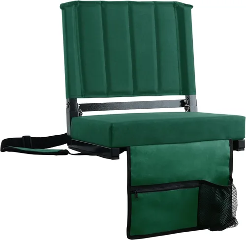 Miniatura 16 de SPORT BEATS Stadium Seats with Back Support Bleacher Chairs with Back and Cushion Thick Padded Bleacher Seats Includes Shoulder Strap
