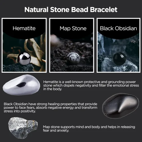Miniatura 5 de Pulsera magnética curativa – Pulsera de hematita ajustable para drenaje linfático, artritis, alivio de la ansiedad, reducción de hinchazón y pérdida