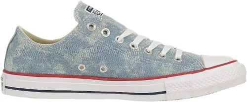 Miniatura 4 de Converse Chuck Taylor All Star OX - Tenis unisex de mezclilla y blanco, talla 8.5 de hombre10.5 de mujer, Blanco