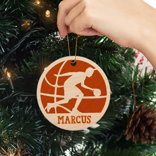 Miniatura 5 de Adorno de Navidad personalizado de baloncesto 2025, adorno de Navidad para niño de baloncesto, adornos de baloncesto regalos para amantes del Adorno