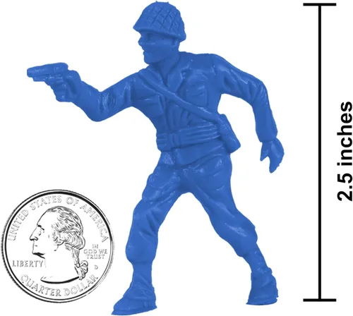 Miniatura 2 de BMC Classic - Figuras de soldado de plástico para hombre, 40 unidades, color azul, fabricadas en Estados Unidos