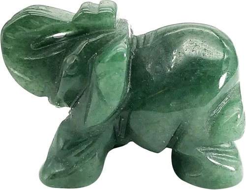 Miniatura 7 de Fekuar Figuras de elefante de cristal curativo talladas a mano de 1.5 pulgadas, escultura de estatua de animal de bolsillo de la suerte, decoración