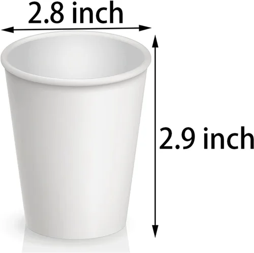 Miniatura 2 de Axe Sickle 300 vasos de papel desechables de 6 onzas, vasos de bebida fría y caliente para café, agua, jugo para fiestas, picnic, viajes y eventos