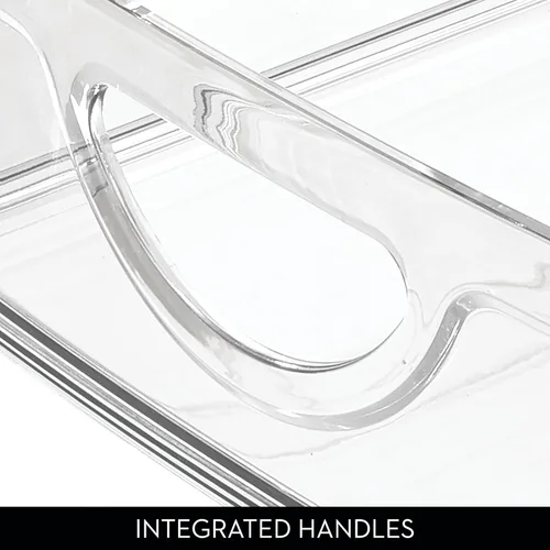 Miniatura 8 de iDesign contenedor apilable para despensa con asas para gabinetes o nevera, transparente, fabricado en EE. UU